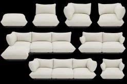 Sumo Armrest Boucle Armlehne, beige, 65x25x35 cm