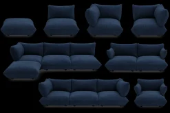 Sumo Armrest Cord Armlehne, blau, 65x25x35 cm