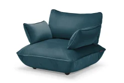 Sumo Armrest Velvet Armlehne, blau, 69x35 cm