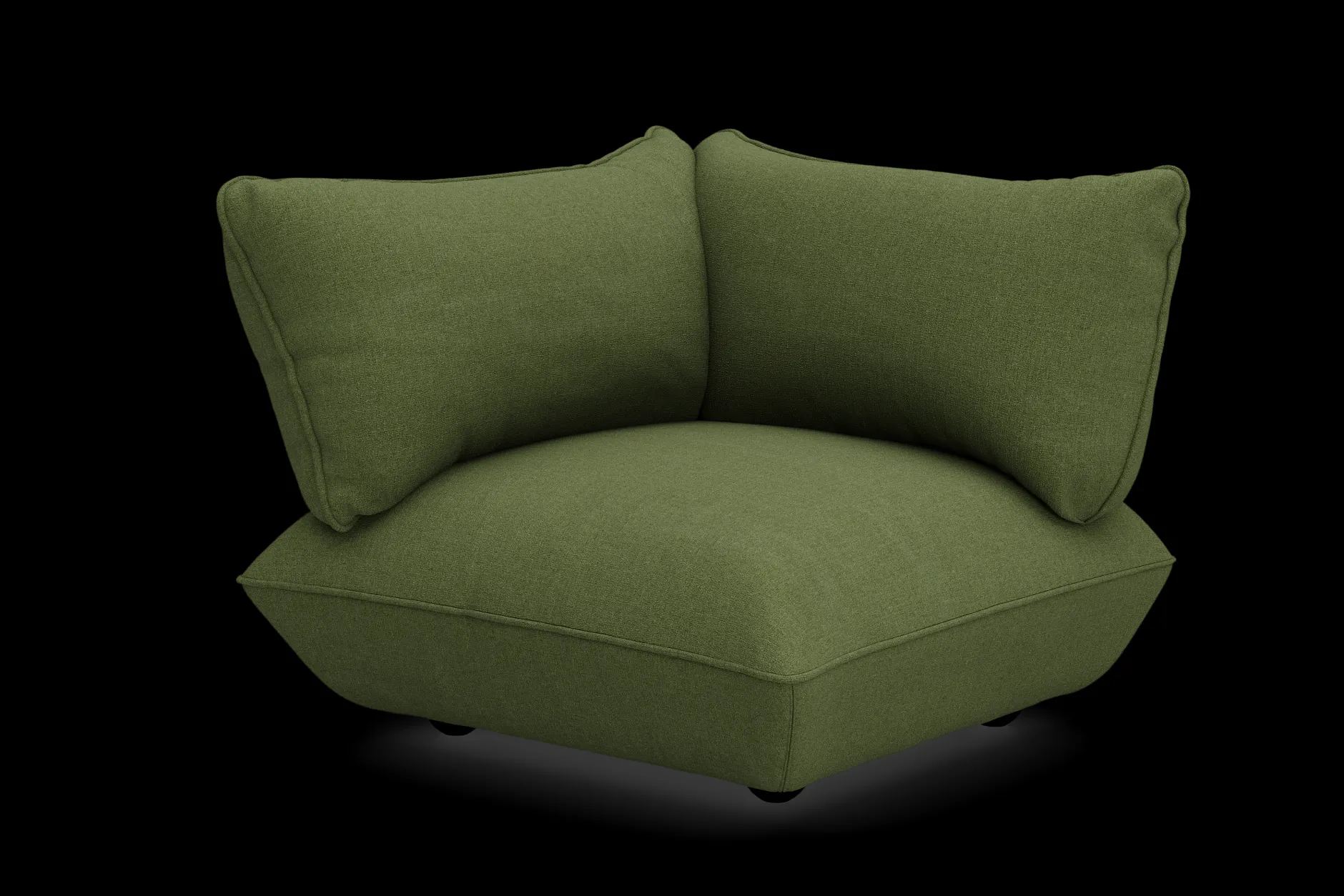 Sumo Corner Seat Boucle Corner Seat, grün, 108x108x90 cm