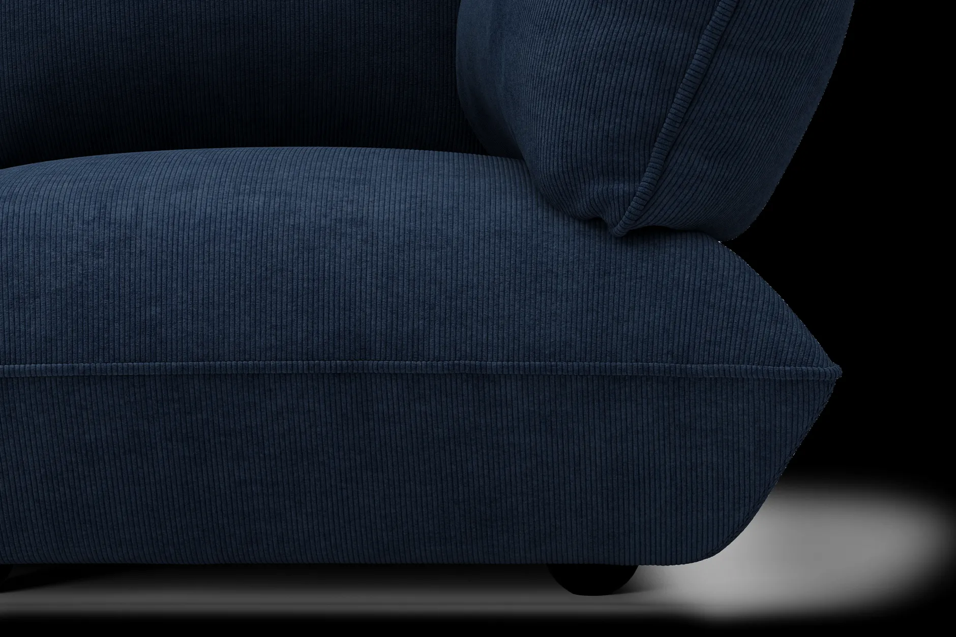 Sumo Corner Seat Right Cord Corner Seat, blau, 108x108x90 cm
