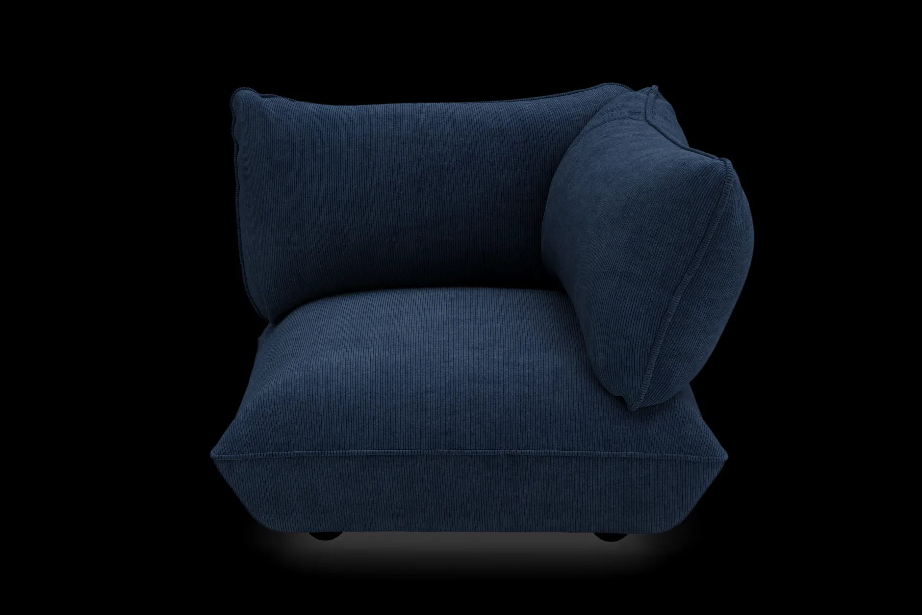 Sumo Corner Seat Right Cord Corner Seat, blau, 108x108x90 cm