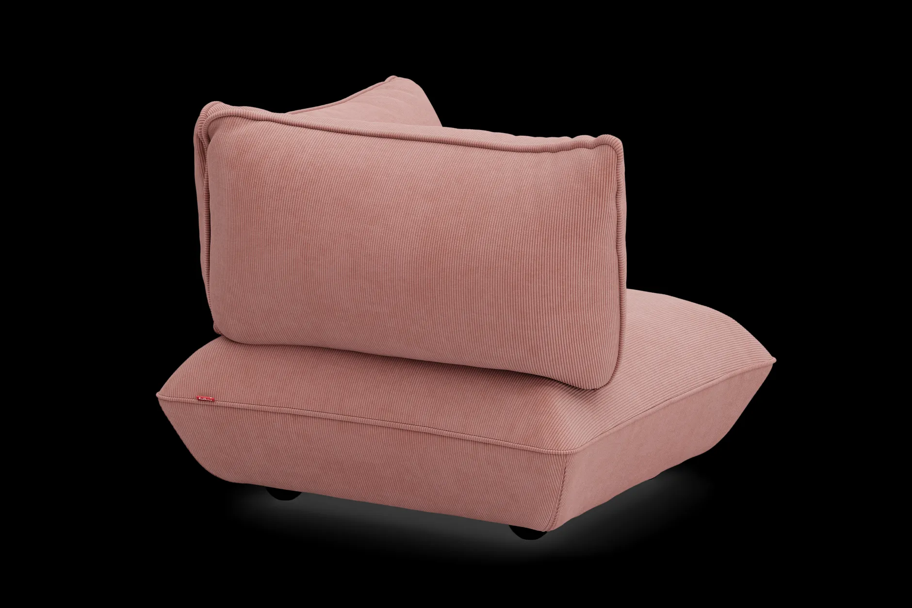 Sumo Corner Seat Right Cord Corner Seat, rosa, 108x108x90 cm