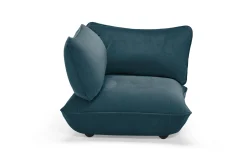 Sumo Corner Seat Velvet Corner Seat, blau, 108x108x90 cm