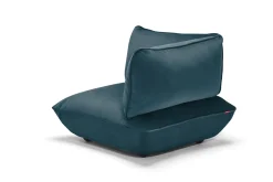 Sumo Corner Seat Velvet Corner Seat, blau, 108x108x90 cm