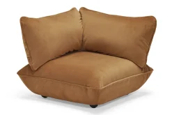 Sumo Corner Seat Velvet Corner Seat, braun, 108x108x90 cm