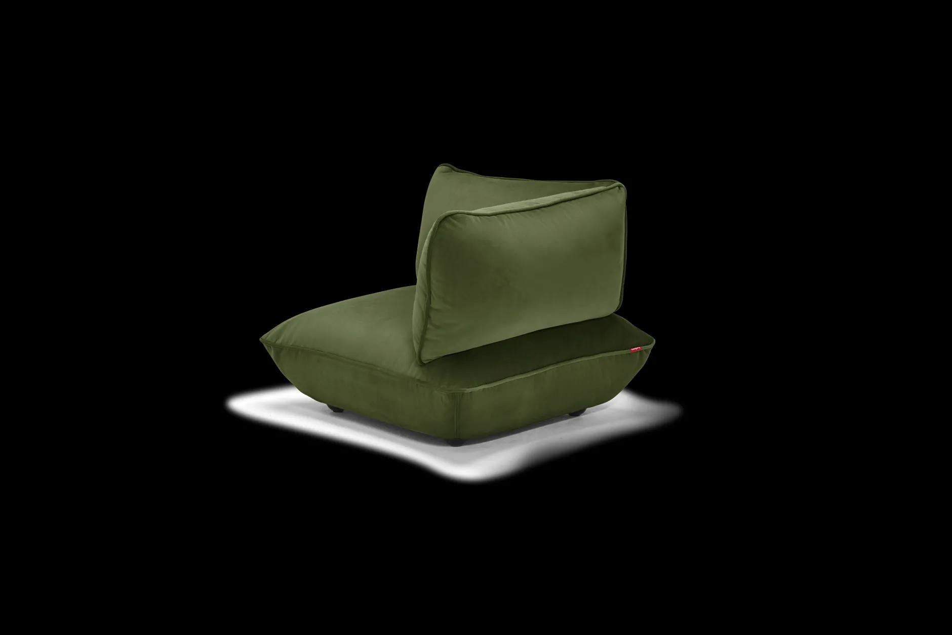 Sumo Corner Seat Velvet Corner Seat, grün, 108x108x90 cm