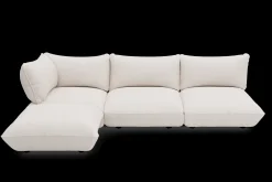 Sumo Corner Sofa Boucle Creme Modulares Indoor-Sofa, 301x108x90 cm