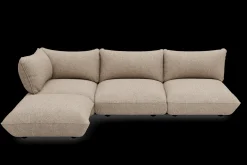 Sumo Corner Sofa Boucle Light Brown Melange Modulares Indoor-Sofa, 301x108x90 cm
