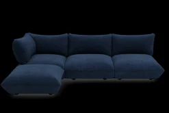 Sumo Corner Sofa Left Cord Deep Blue Modulares Indoor-Sofa, 301x108x90 cm