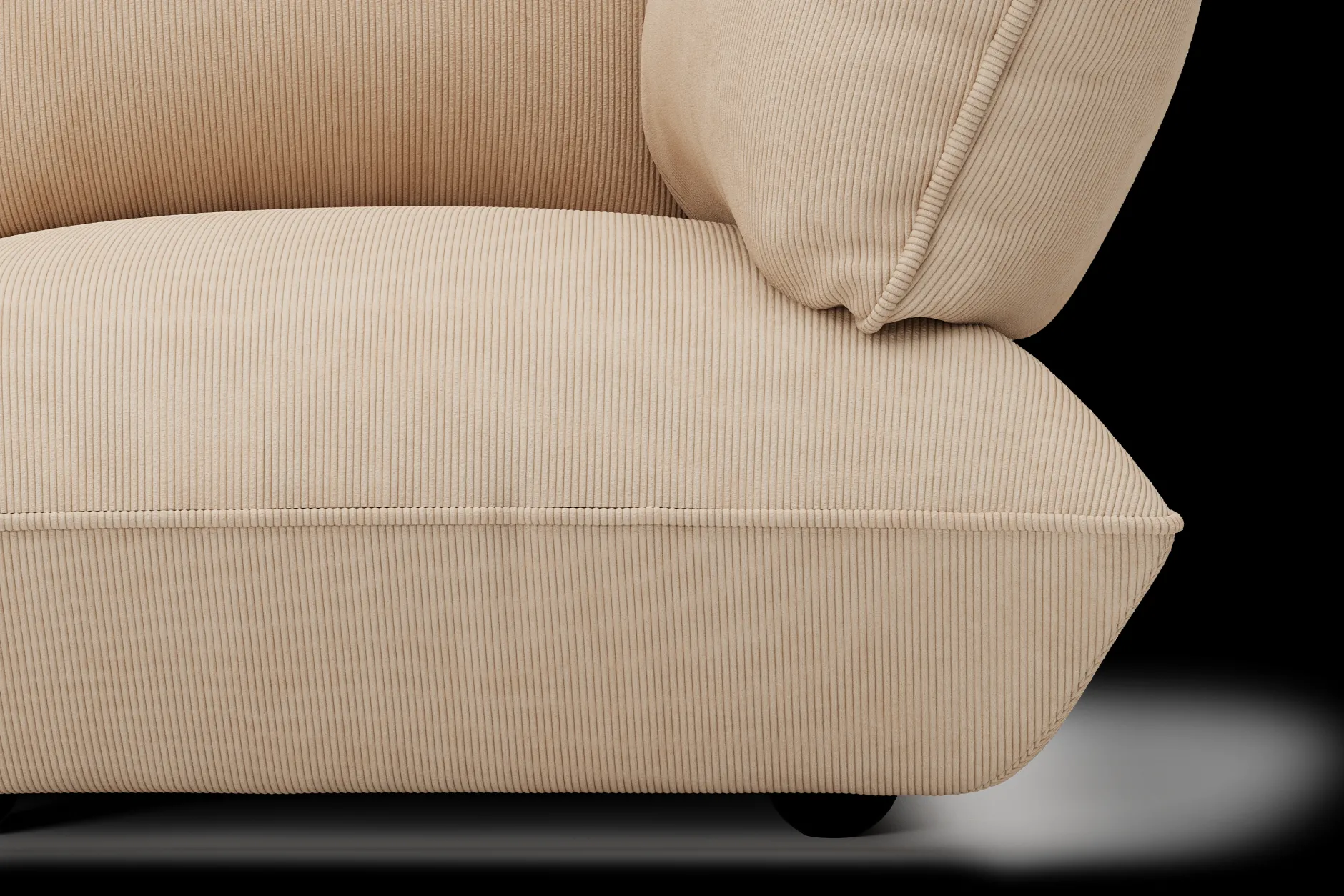 Sumo Corner Sofa Right Cord Beige Modulares Indoor-Sofa, 301x108x90 cm