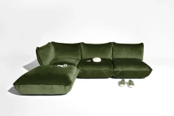 Sumo Corner Sofa Velvet Modulares Indoor-Sofa, 301x108x90 cm