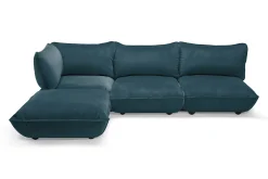 Sumo Corner Sofa Velvet Modulares Indoor-Sofa, 301x108x90 cm
