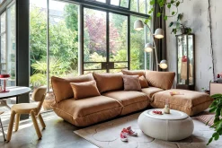 Sumo Corner Sofa Velvet Modulares Indoor-Sofa, 301x108x90 cm