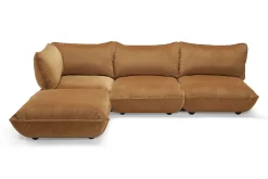 Sumo Corner Sofa Velvet Modulares Indoor-Sofa, 301x108x90 cm