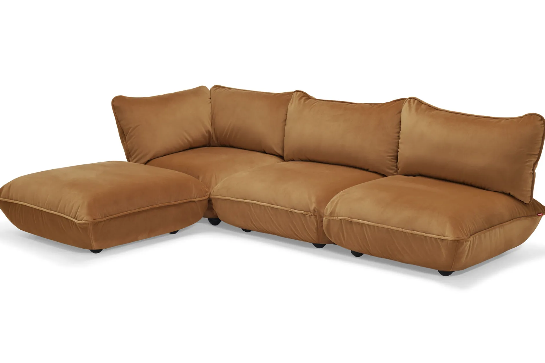 Sumo Corner Sofa Velvet Modulares Indoor-Sofa, 301x108x90 cm
