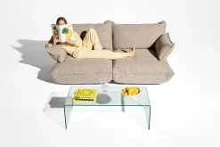 Sumo Hocker Boucle Hocker, braun, 108x108x44 cm
