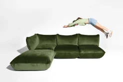 Sumo Hocker Velvet Hocker, grün, 108x108x44 cm