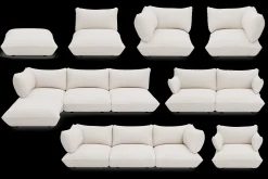 Sumo Loveseat Boucle Creme Loveseat, 114x108x90 cm