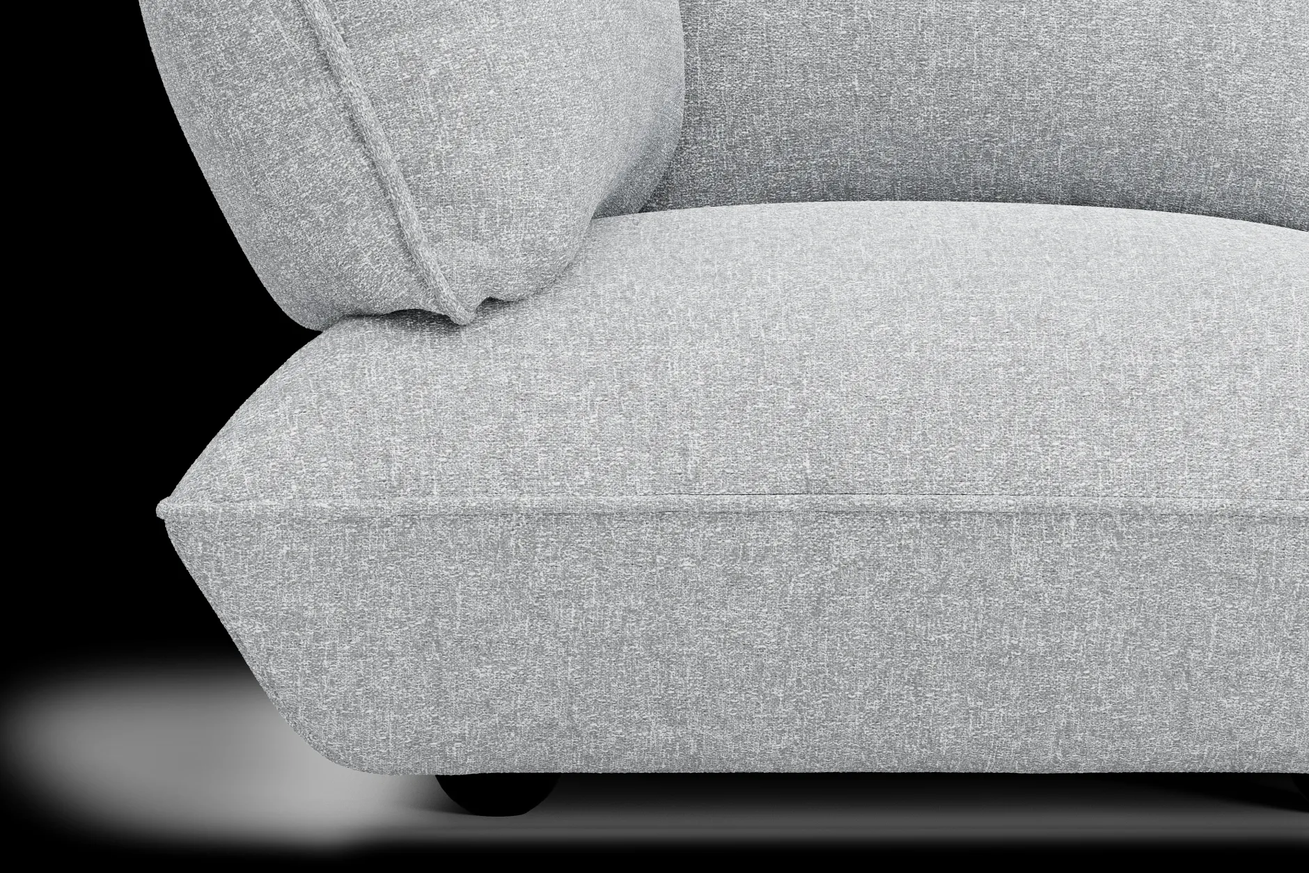 Sumo Loveseat Boucle Light Grey Melange Loveseat, 114x108x90 cm