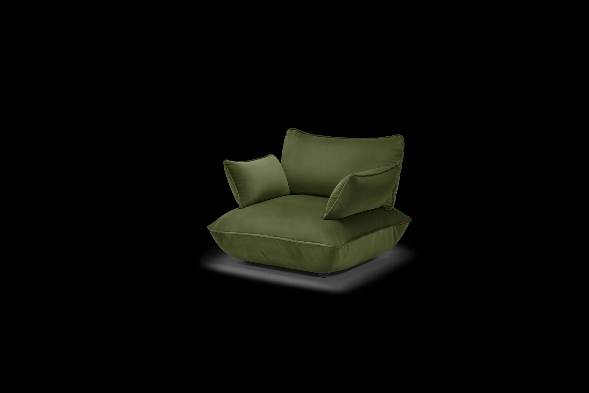 Sumo Loveseat Velvet Deep Green Loveseat, 114x108x90 cm