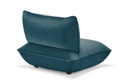Sumo Seat Velvet Seat, blau, 108x108x90 cm