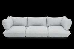 Sumo Sofa Grand Boucle Light Grey Melange Modulares Indoor-Sofa, 301x108x90 cm