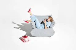 Sumo Sofa Grand Boucle Light Grey Melange Modulares Indoor-Sofa, 301x108x90 cm