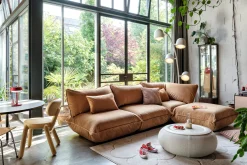 Sumo Sofa Grand Velvet Almond Modulares Indoor-Sofa, 301x108x90 cm