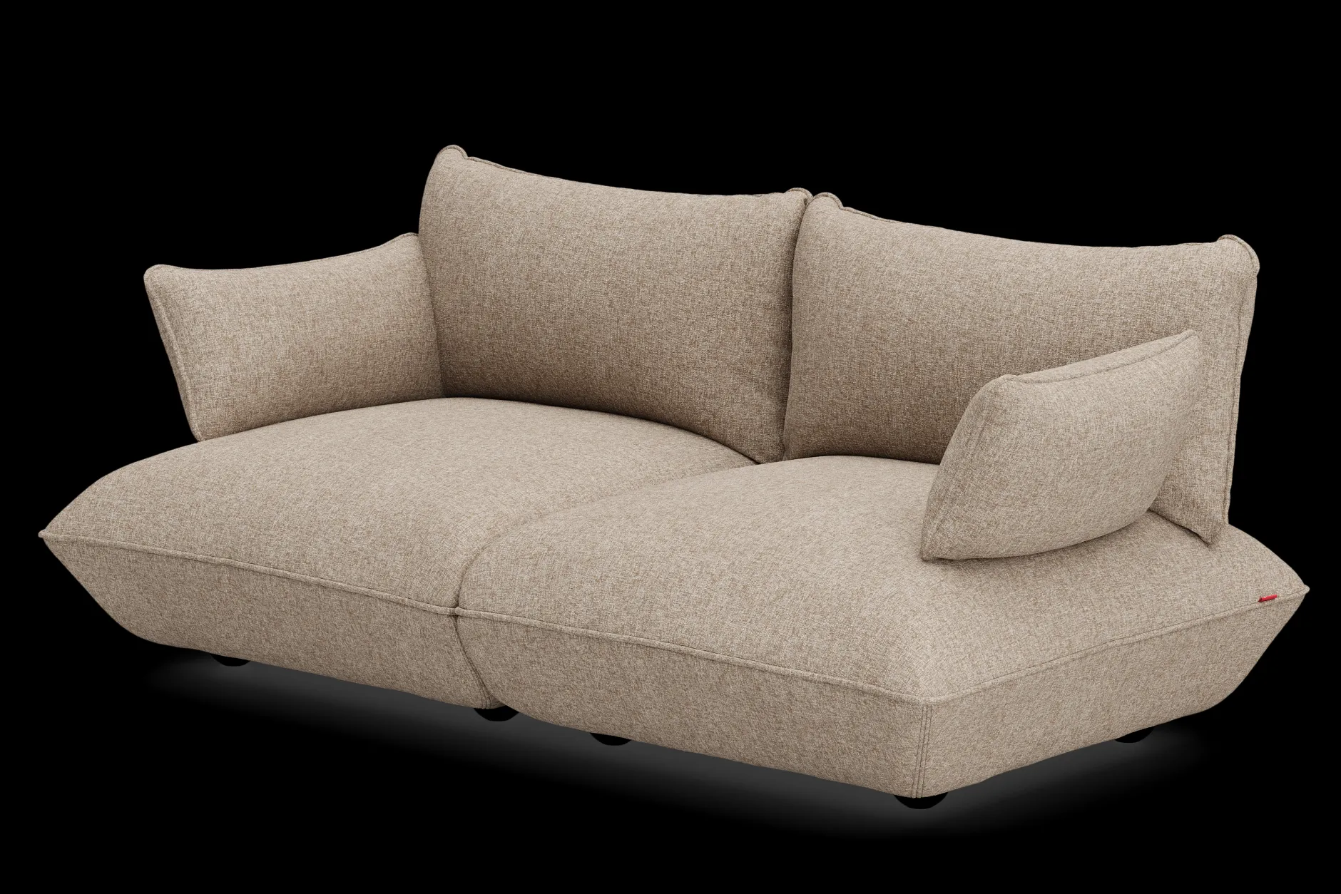 Sumo Sofa Medium Boucle Light Brown Melange Modulares Indoor-Sofa, 210.5x108x90 cm