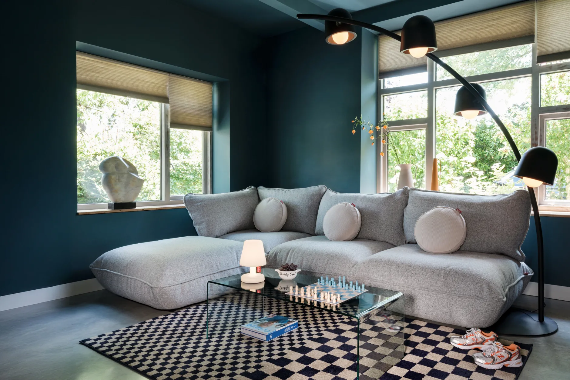 Sumo Sofa Medium Boucle Light Grey Melange Modulares Indoor-Sofa, 210.5x108x90 cm