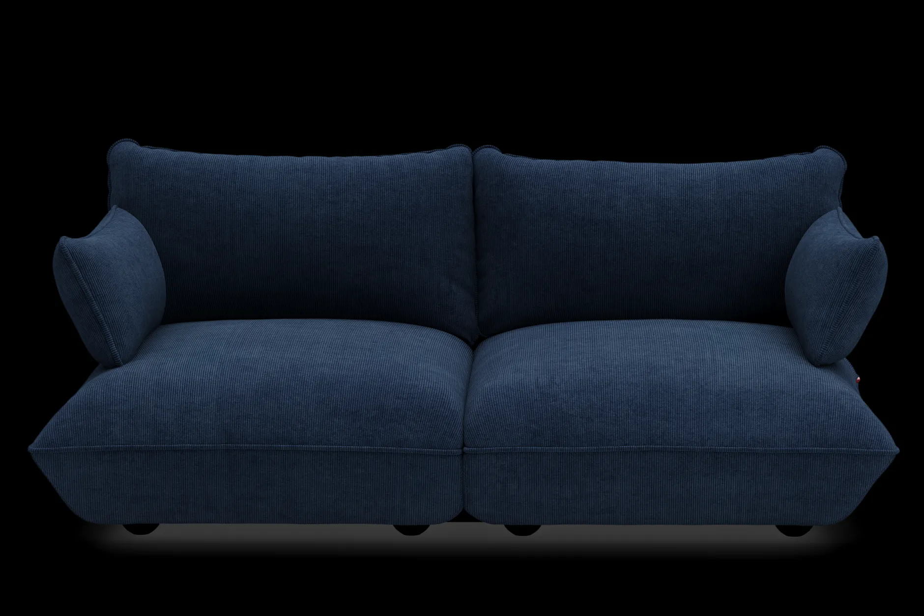 Sumo Sofa Medium Cord Deep Blue Modulares Indoor-Sofa, 210.5x108x90 cm
