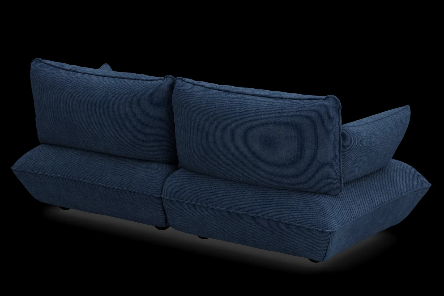 Sumo Sofa Medium Cord Deep Blue Modulares Indoor-Sofa, 210.5x108x90 cm
