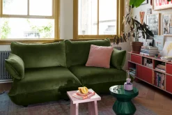 Sumo Sofa Medium Velvet Deep Green Modulares Indoor-Sofa, 210.5x108x90 cm