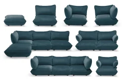 Sumo Sofa Medium Velvet Petrol Modulares Indoor-Sofa, 210.5x108x90 cm
