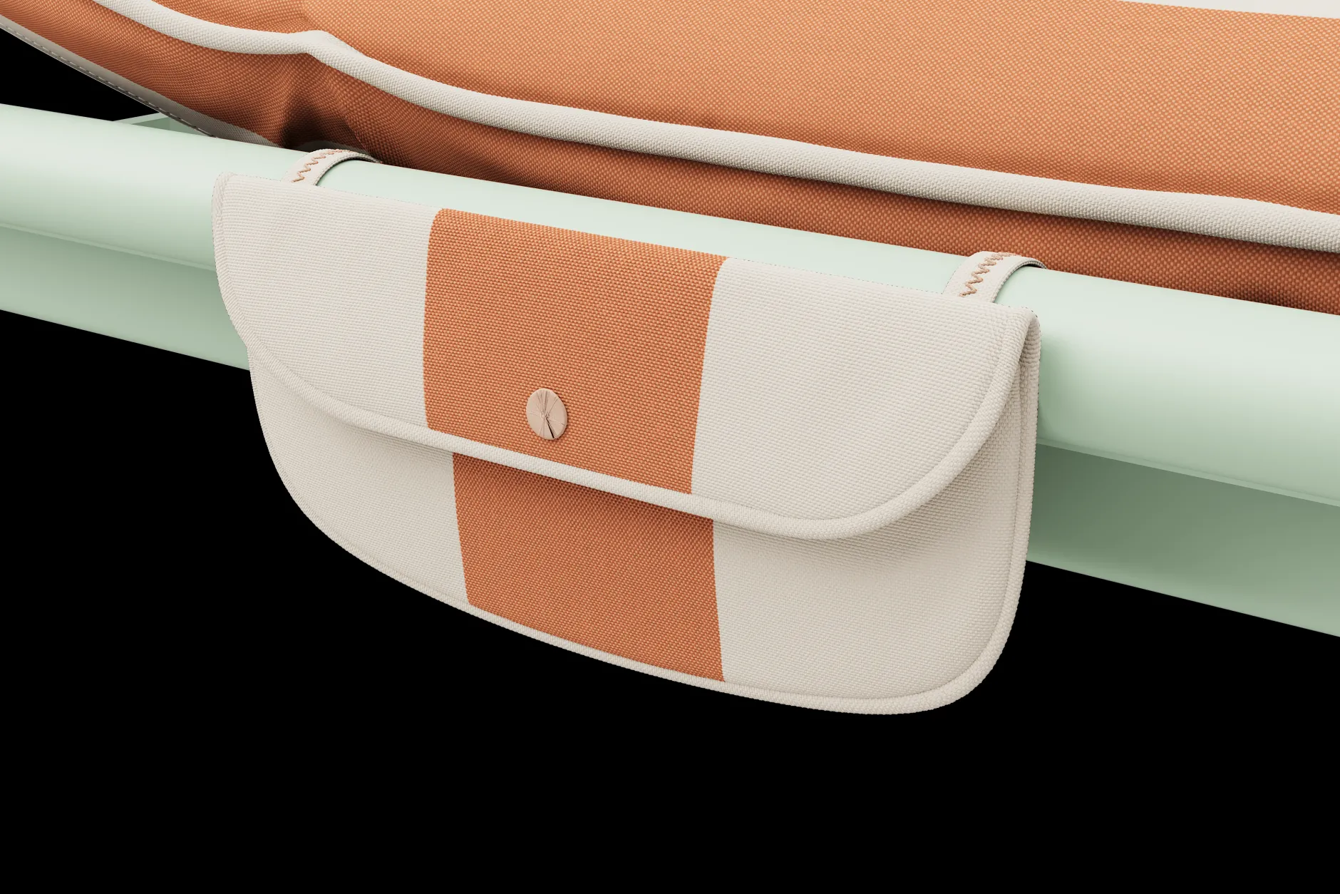 Sunbun Daybed Outdoor-daybed, orange, 212x97x39 cm