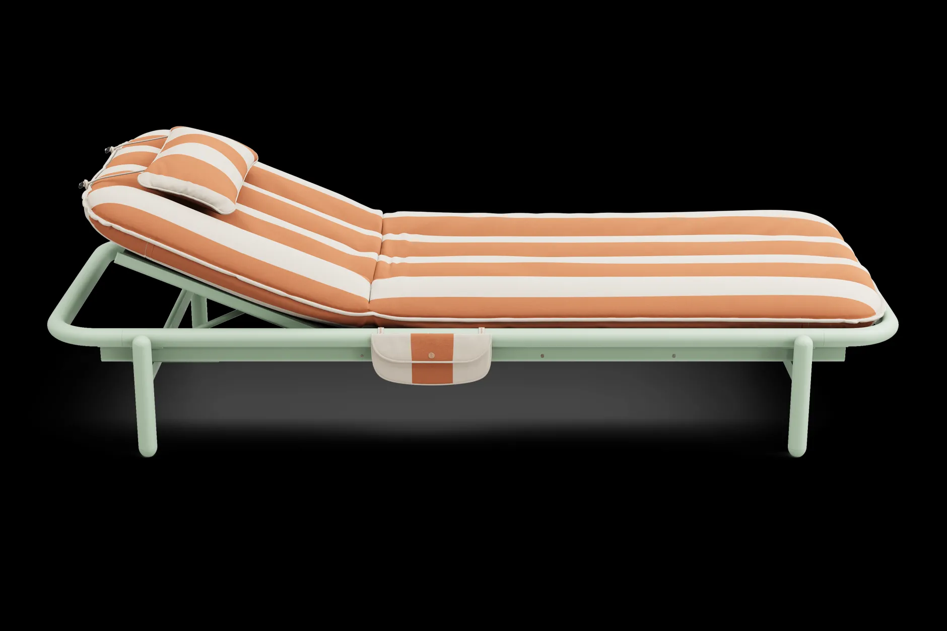 Sunbun Daybed Outdoor-daybed, orange, 212x97x39 cm