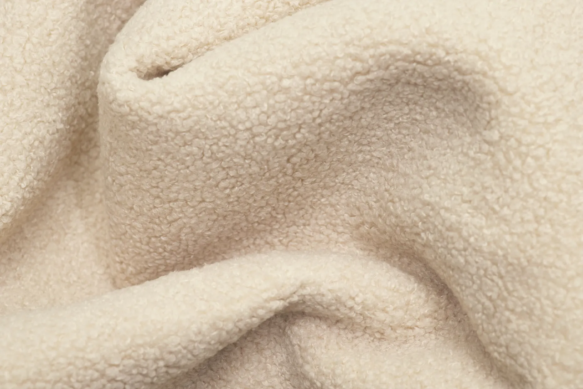 the BonBaron Sherpa Loungesessel, beige, 120x120x75 cm
