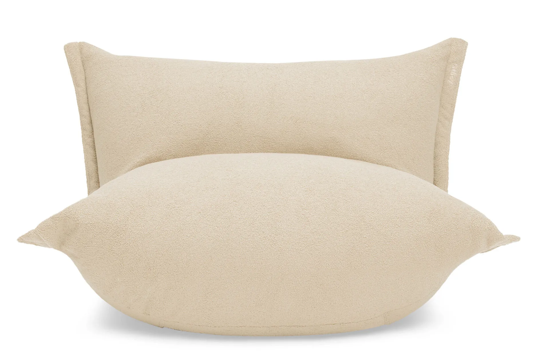 the BonBaron Sherpa Loungesessel, beige, 120x120x75 cm