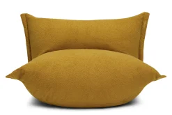 the BonBaron Sherpa Loungesessel, gold, 120x120x75 cm