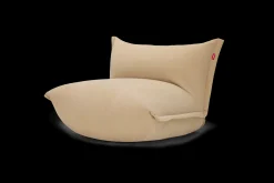 the BonBaron Slim Cord Loungesessel, beige, 102x85x75 cm