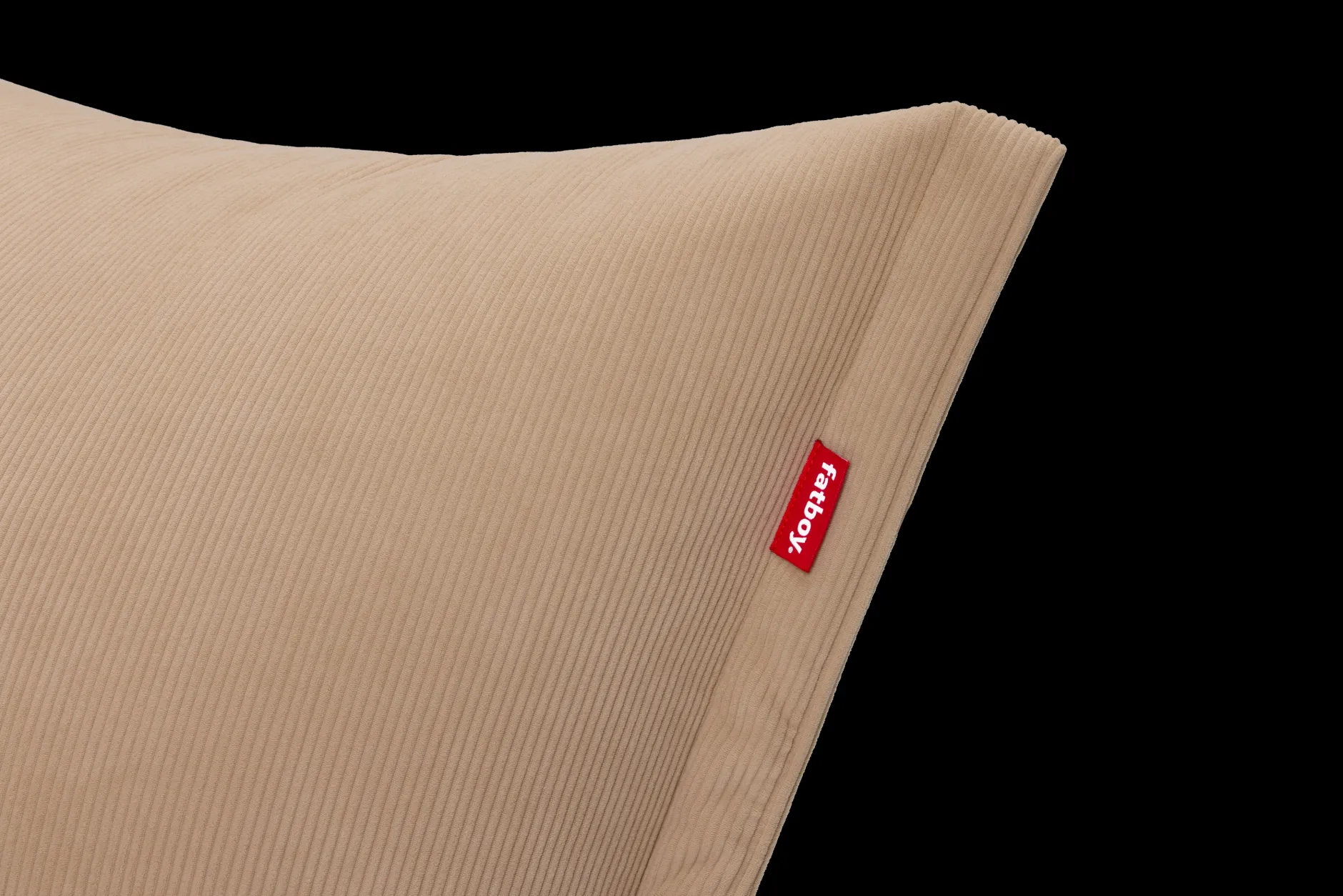 the BonBaron Slim Cord Loungesessel, beige, 102x85x75 cm