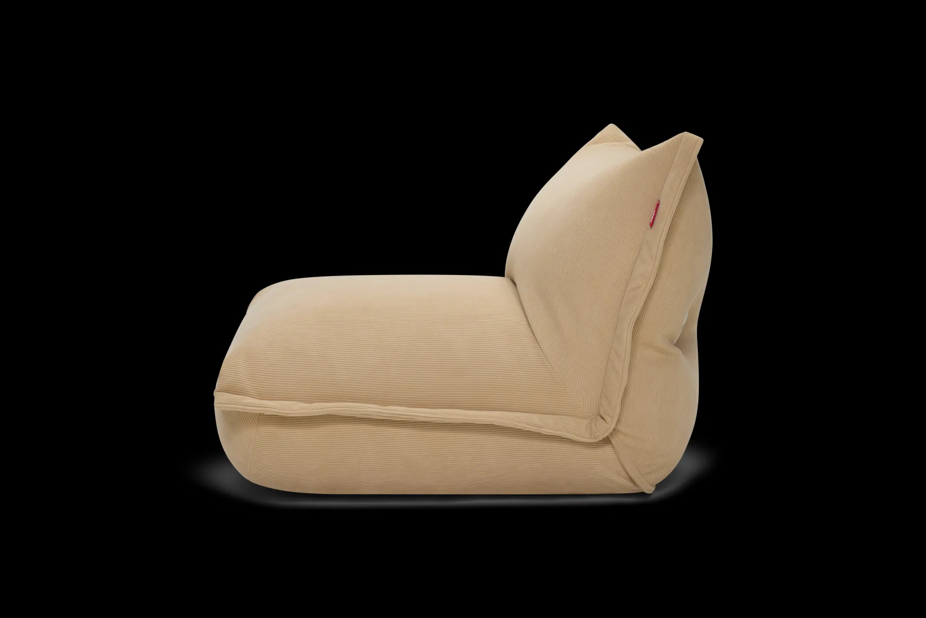 the BonBaron Slim Cord Loungesessel, beige, 102x85x75 cm