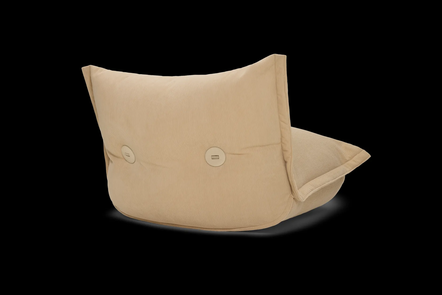the BonBaron Slim Cord Loungesessel, beige, 102x85x75 cm