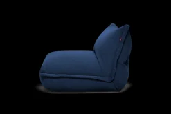 the BonBaron Slim Cord Loungesessel, blau, 102x85x75 cm