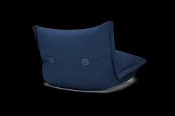 the BonBaron Slim Cord Loungesessel, blau, 102x85x75 cm