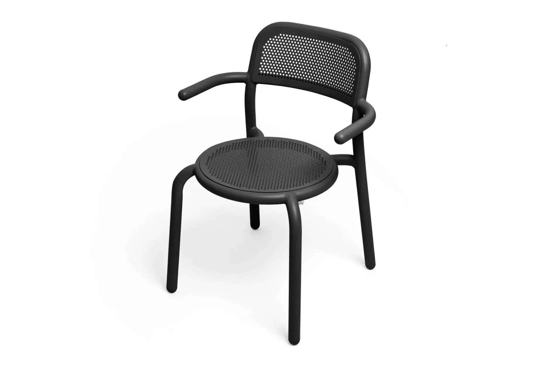 Toní Armchair Gartenstuhl mit Armlehne, schwarz, 59.5x54.5x80.5 cm