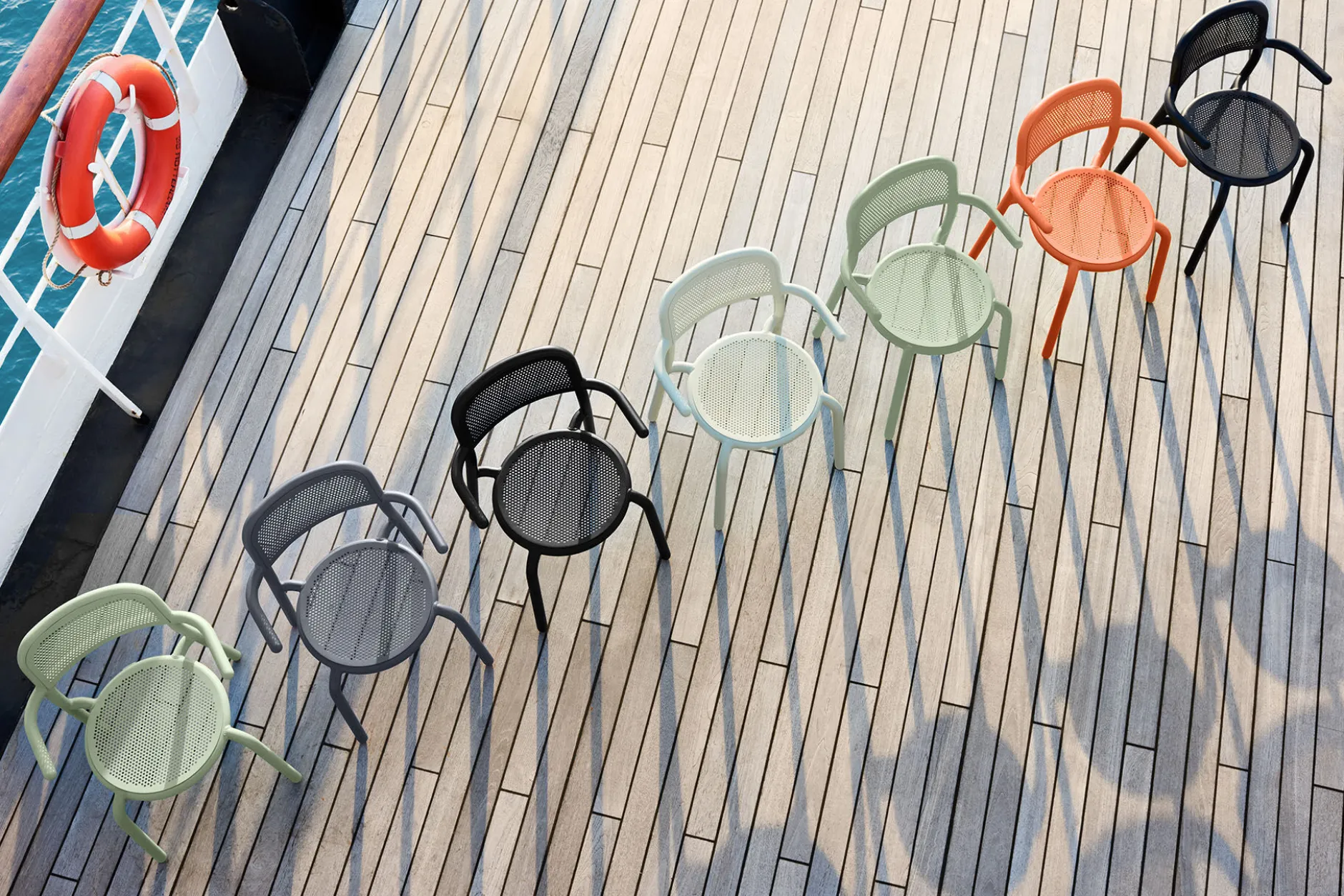 Toní Armchair Gartenstuhl mit Armlehne, grün, 59.5x54.5x80.5 cm