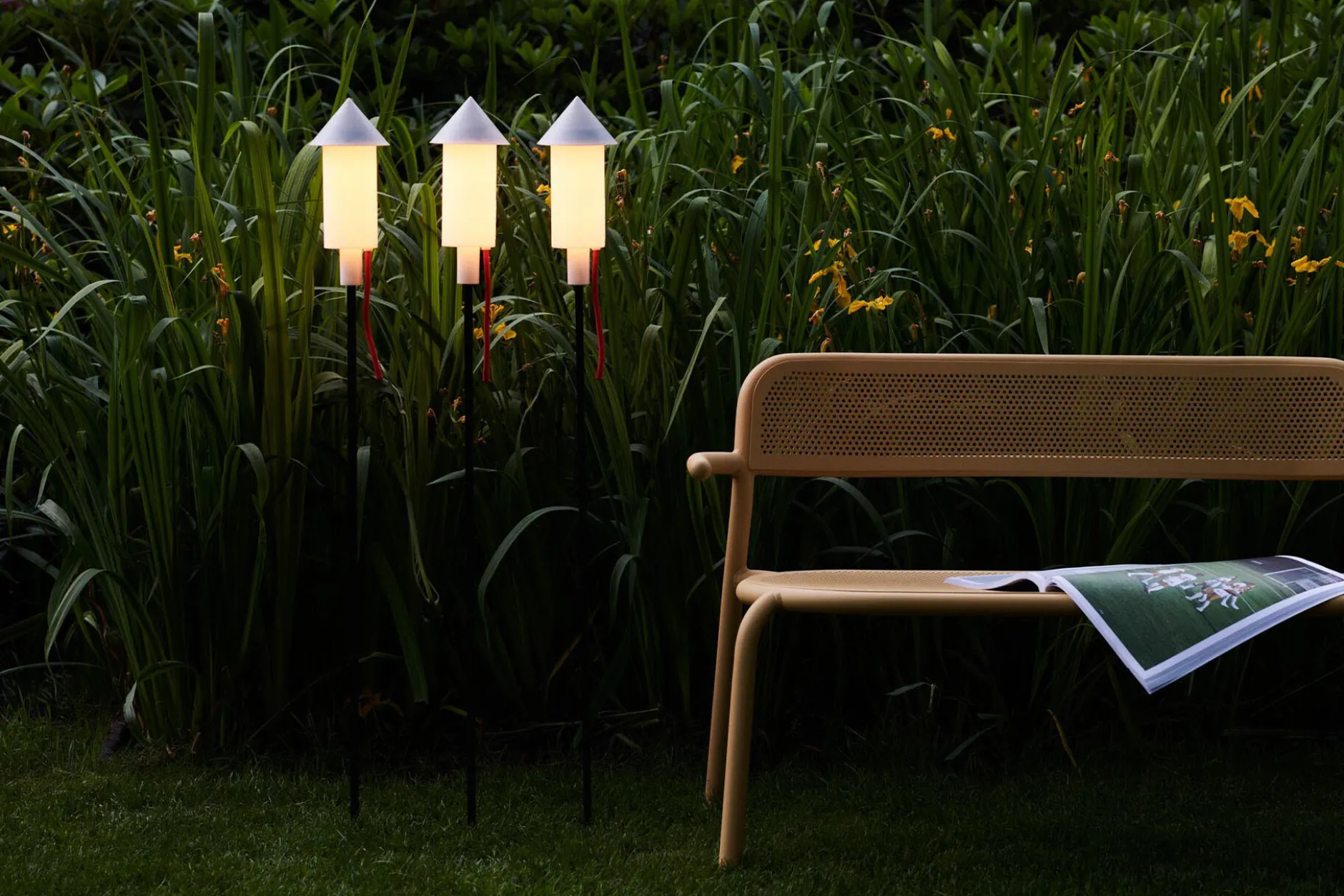 Toní Bankski Kleine Gartenbank, grün, 124x53.5x79 cm
