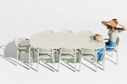 Toní Tablo Großer Gartentisch, beige, 220x99x76 cm